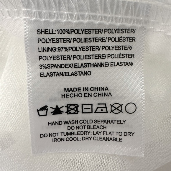 HL Affair Off the Shoulder Boho Peasant Blouson Top, White, Size M, NWT - Picture 10 of 11